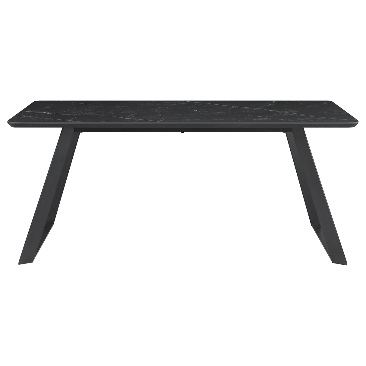 Smith 5-piece Rectangular Ceramic Top Dining Table Set Black - Home Elegance USA