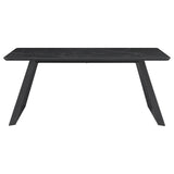 Smith 5-piece Rectangular Ceramic Top Dining Table Set Black - Home Elegance USA