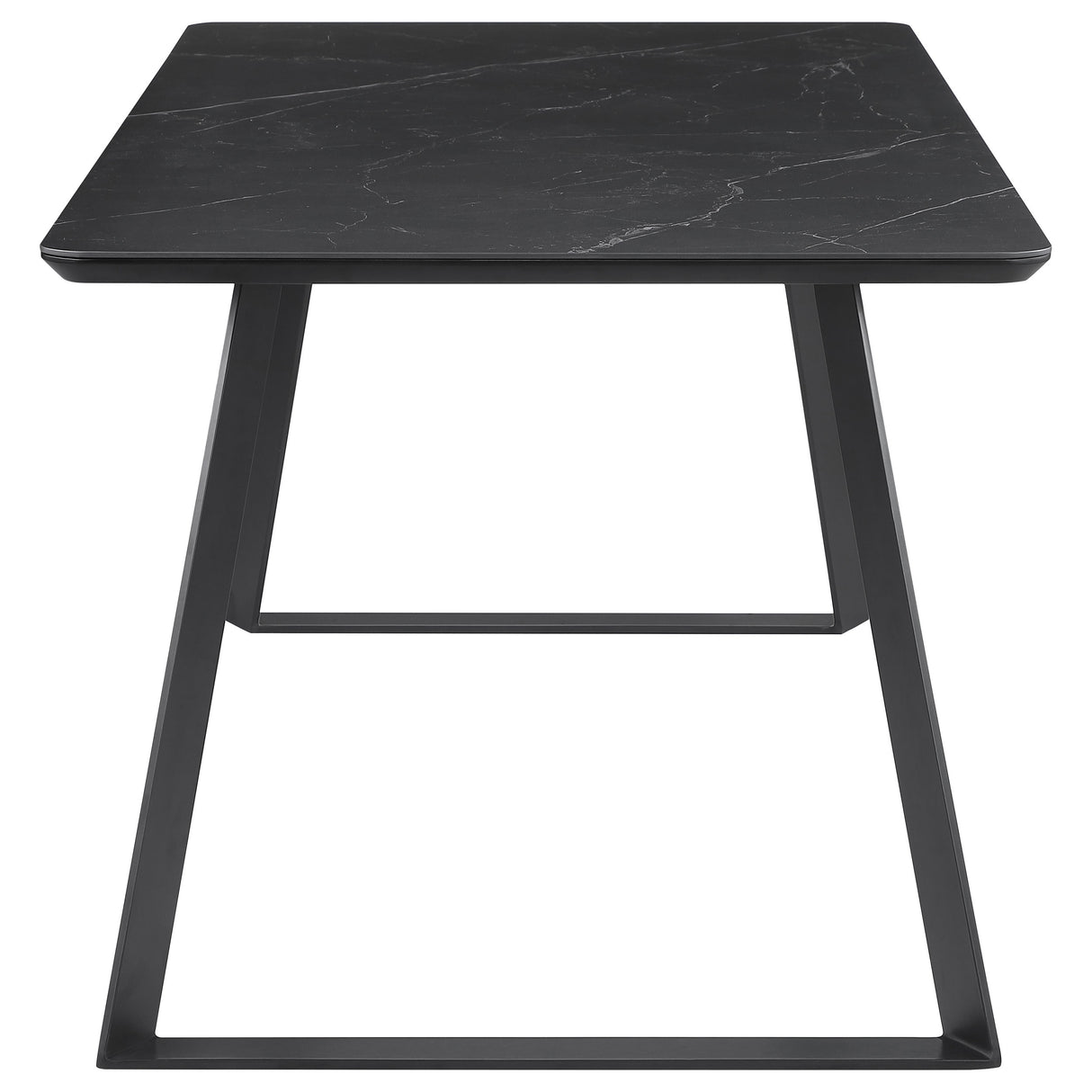 Smith 5-piece Rectangular Ceramic Top Dining Table Set Black - Home Elegance USA