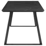 Smith 5-piece Rectangular Ceramic Top Dining Table Set Black - Home Elegance USA
