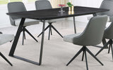 Dining Table - Smith Rectangle Ceramic Top Dining Table Black and Gunmetal