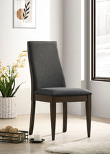 Side Chair - Wes Upholstered Side Chair (Set of 2) Grey and Dark Walnut