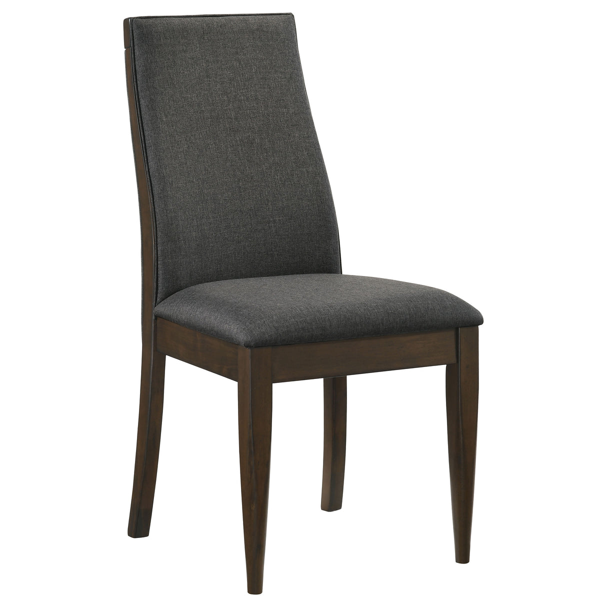 Side Chair - Wes Upholstered Side Chair (Set of 2) Grey and Dark Walnut