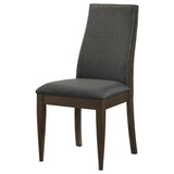 Side Chair - Wes Upholstered Side Chair (Set of 2) Grey and Dark Walnut