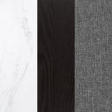 Sherry 5-piece Rectangular Marble Top Dining Table Set Grey