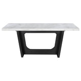 Sherry 7-piece Rectangular Marble Top Dining Table Set Grey -  Coaster Furniture