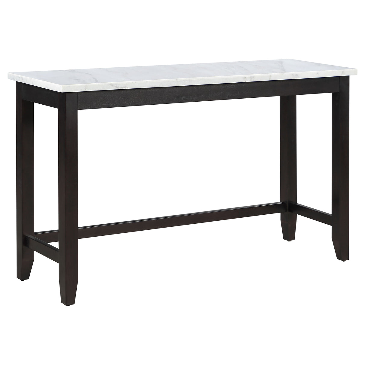 Counter Height Dining Table - Toby Rectangular Marble Top Counter Height Table Espresso and White