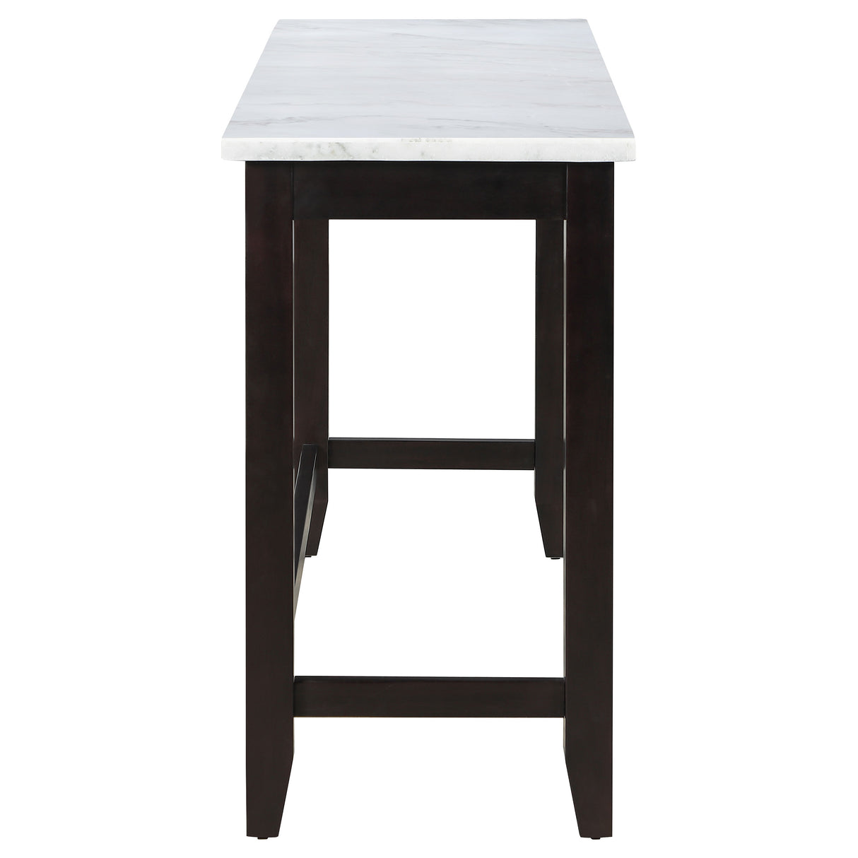 Counter Height Dining Table - Toby Rectangular Marble Top Counter Height Table Espresso and White