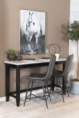 Counter Height Dining Table - Toby Rectangular Marble Top Counter Height Table Espresso and White