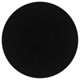 Florence Round 60-inch Pedestal Base Dining Table Black - Home Elegance USA