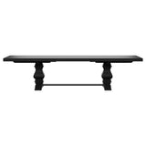 Florence 126-inch Extension Dining Table Distressed Black - Home Elegance USA