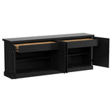 Florence 4-door Dining Sideboard Buffet Distressed Black - Home Elegance USA