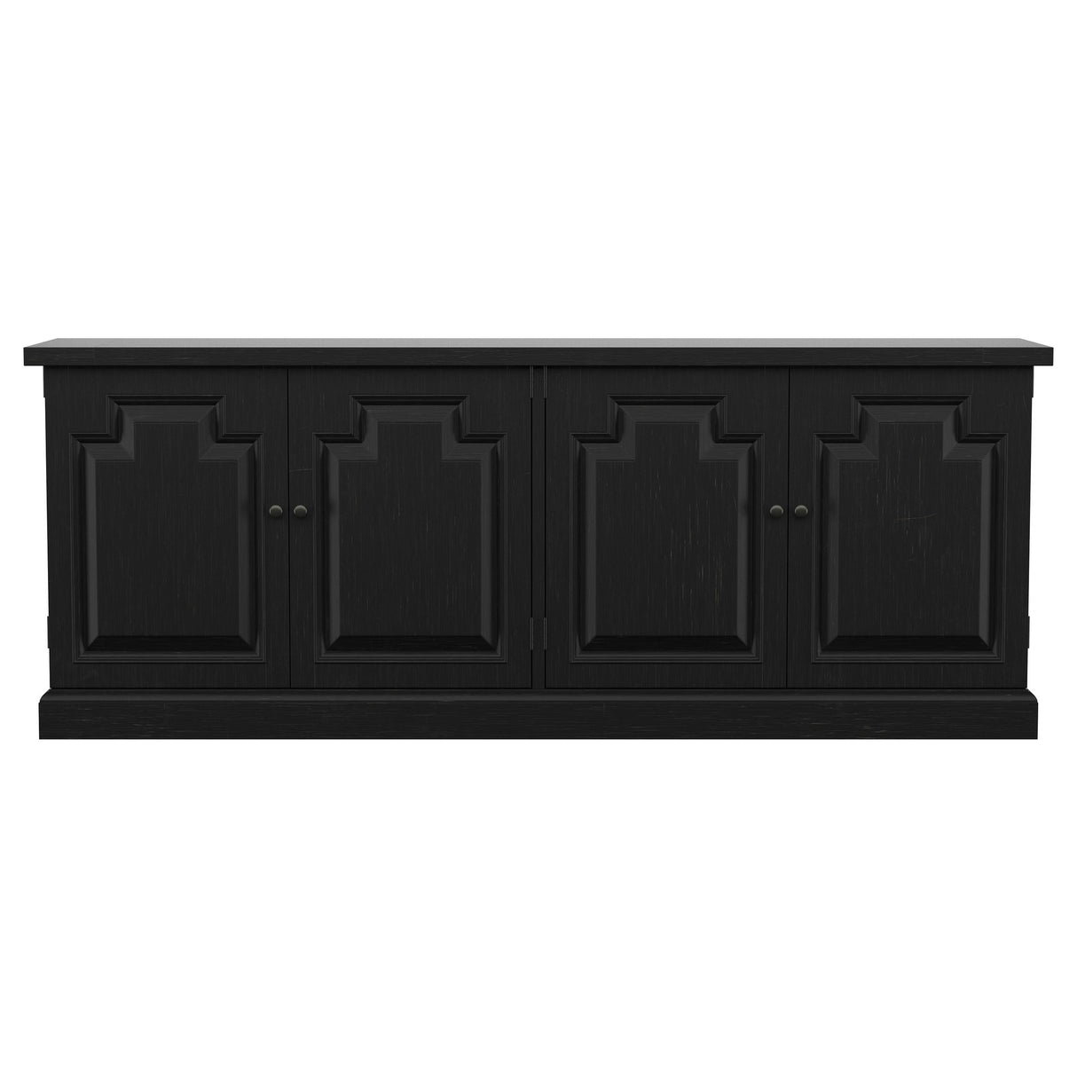 Florence 4-door Dining Sideboard Buffet Distressed Black - Home Elegance USA
