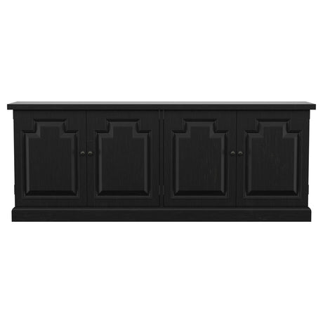 Florence 4-door Dining Sideboard Buffet Distressed Black - Home Elegance USA