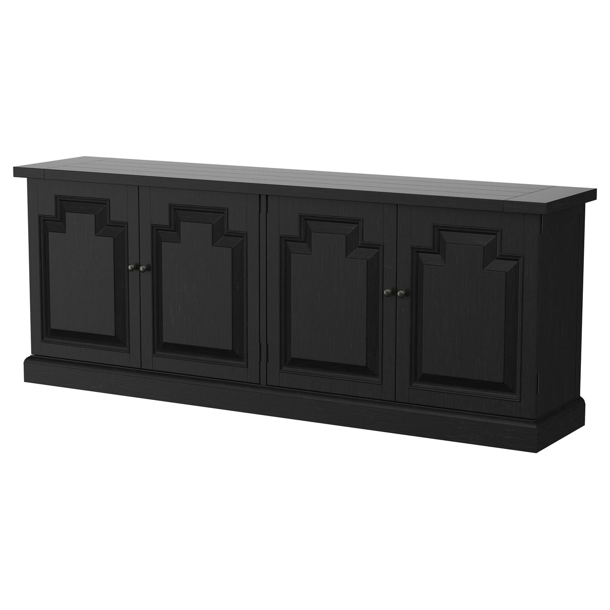 Florence 4-door Dining Sideboard Buffet Distressed Black - Home Elegance USA