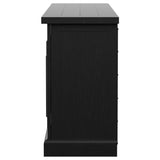 Florence 4-door Dining Sideboard Buffet Distressed Black - Home Elegance USA