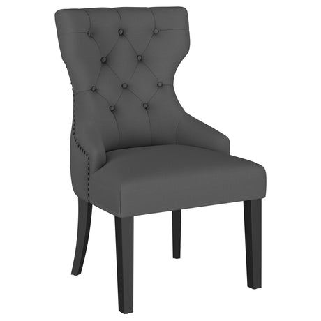 Baney Fabric Upholstered Dining Side Chair Grey and Black - Home Elegance USA