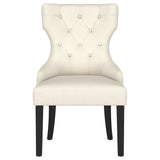 Baney Fabric Upholstered Dining Side Chair Beige and Black - Home Elegance USA