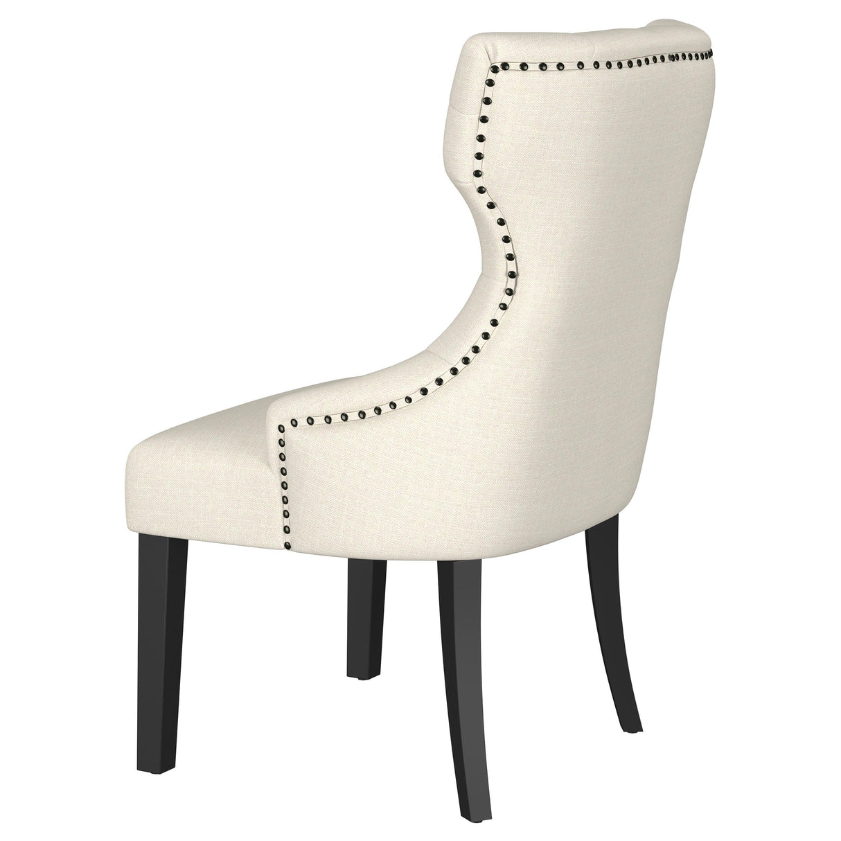 Baney Fabric Upholstered Dining Side Chair Beige and Black - Home Elegance USA