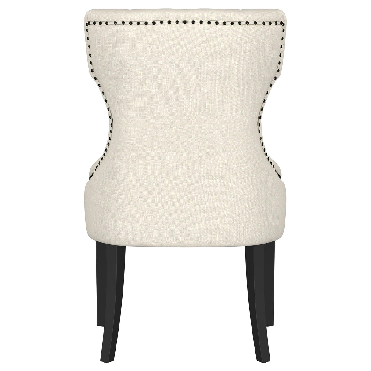Baney Fabric Upholstered Dining Side Chair Beige and Black - Home Elegance USA