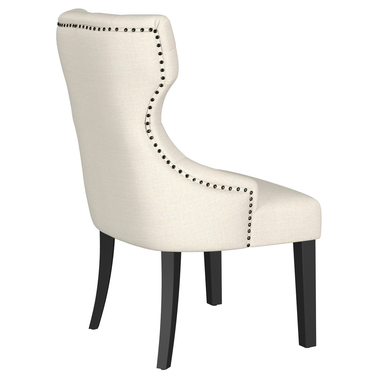 Baney Fabric Upholstered Dining Side Chair Beige and Black - Home Elegance USA
