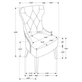 Baney Fabric Upholstered Dining Side Chair Beige and Black - Home Elegance USA