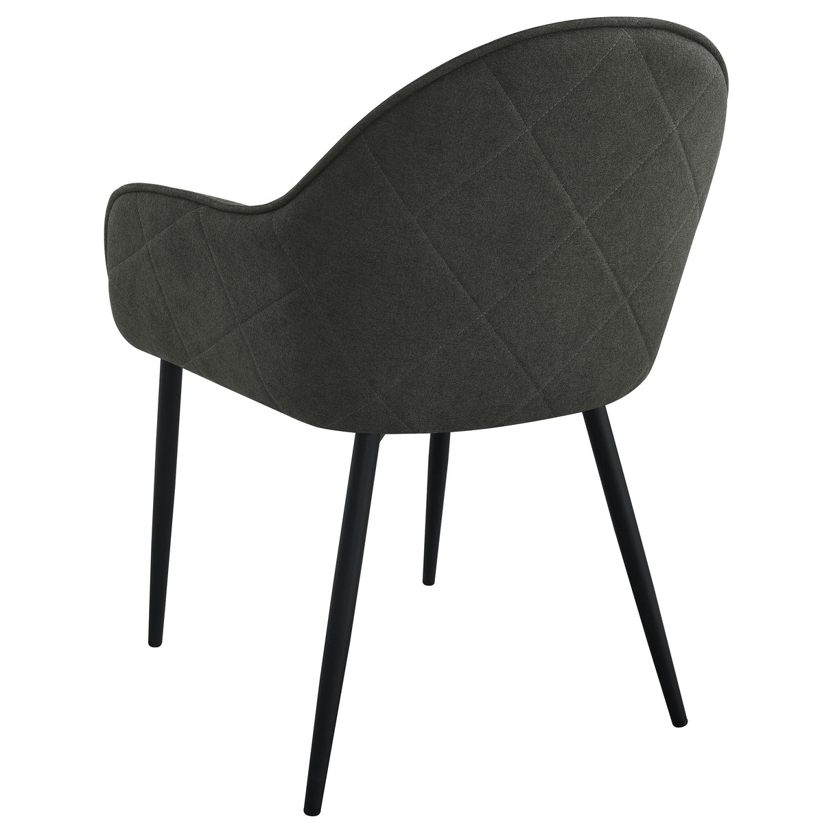 Arm Chair - Emma Upholstered Dining Arm Chair Charcoal and Black (Set of 2)