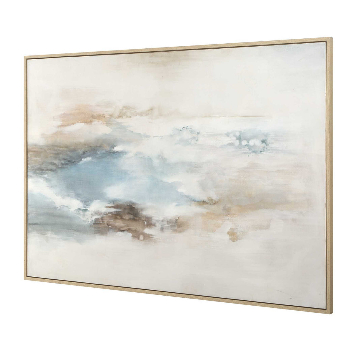 Chasing Blue Coastal Canvas Art Blue / Brown / Gray / White - Gray / Blue by Uttermost - View 4