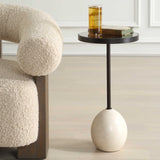Odesa Marble Accent Table - Black / White by Uttermost - View 2