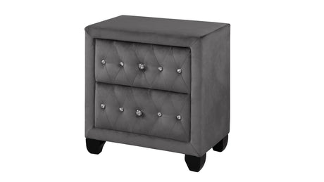 Encore Modern Style Tufted and Upholstered King 5PC Bedroom set made with wood in Gray(NJ INVENTORY) - sold by Home Elegance USA