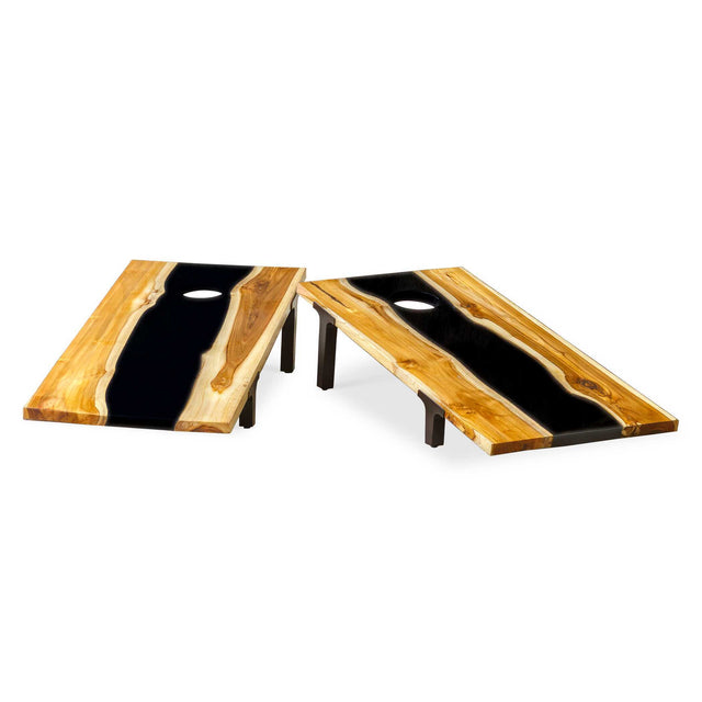 Clearwood Cornhole Cornhole Game (Set of 2) Black / Woodtone - Black / Light Brown by Uttermost - View 1