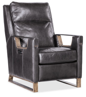 Relic Power Recliner With Power Headrest - Black by Hooker Furniture - View 1