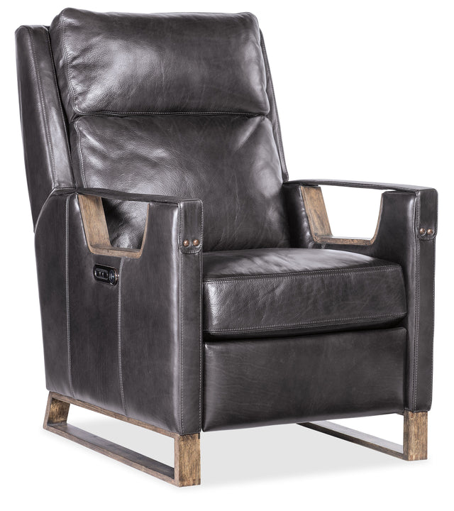 Relic Power Recliner With Power Headrest - Black by Hooker Furniture - View 1
