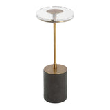 Kaufman Crystal Accent Table Black / Brass - Black / Gold by Uttermost - View 3