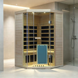 Pentagon far infrared hemlock sauna room