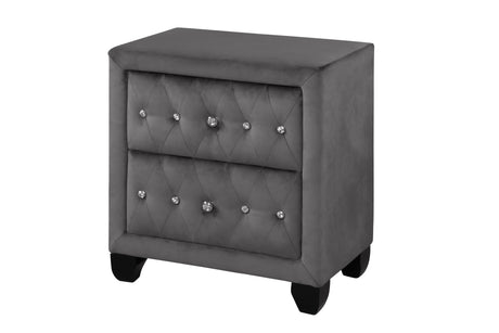 HAZEL Queen 5 Pc Tufted Upholstery Bedroom Set Made with Wood In Gray(CA INVENTORY) - sold by Home Elegance USA