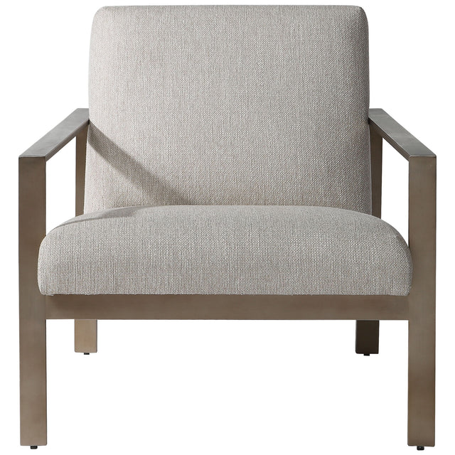 Wills Contemporary Accent Chair - Beige / Dark Brown by Uttermost - View 1
