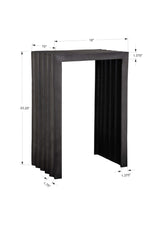 In The Groove Aluminum Accent Table - Black by Uttermost - View 6
