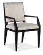 Linville Falls Linn Cove Upholstered Arm Chair (Set of 2) Black / Dark Brown - Beige / Dark Brown by Hooker Furniture - View 1
