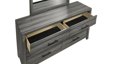 Denver Modern Style 4 Pc Twin Bedroom Set Made with Wood in Gray (NJ INVENTORY) - sold by Home Elegance USA