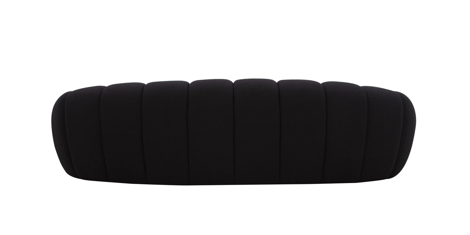 Divani Casa Yolonda - Modern Curved Black Fabric Sofa | VIG - Home Elegance USA