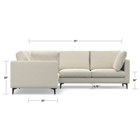 Ava Mid Century Corner Sectional Sofa - sold by Home Elegance USA