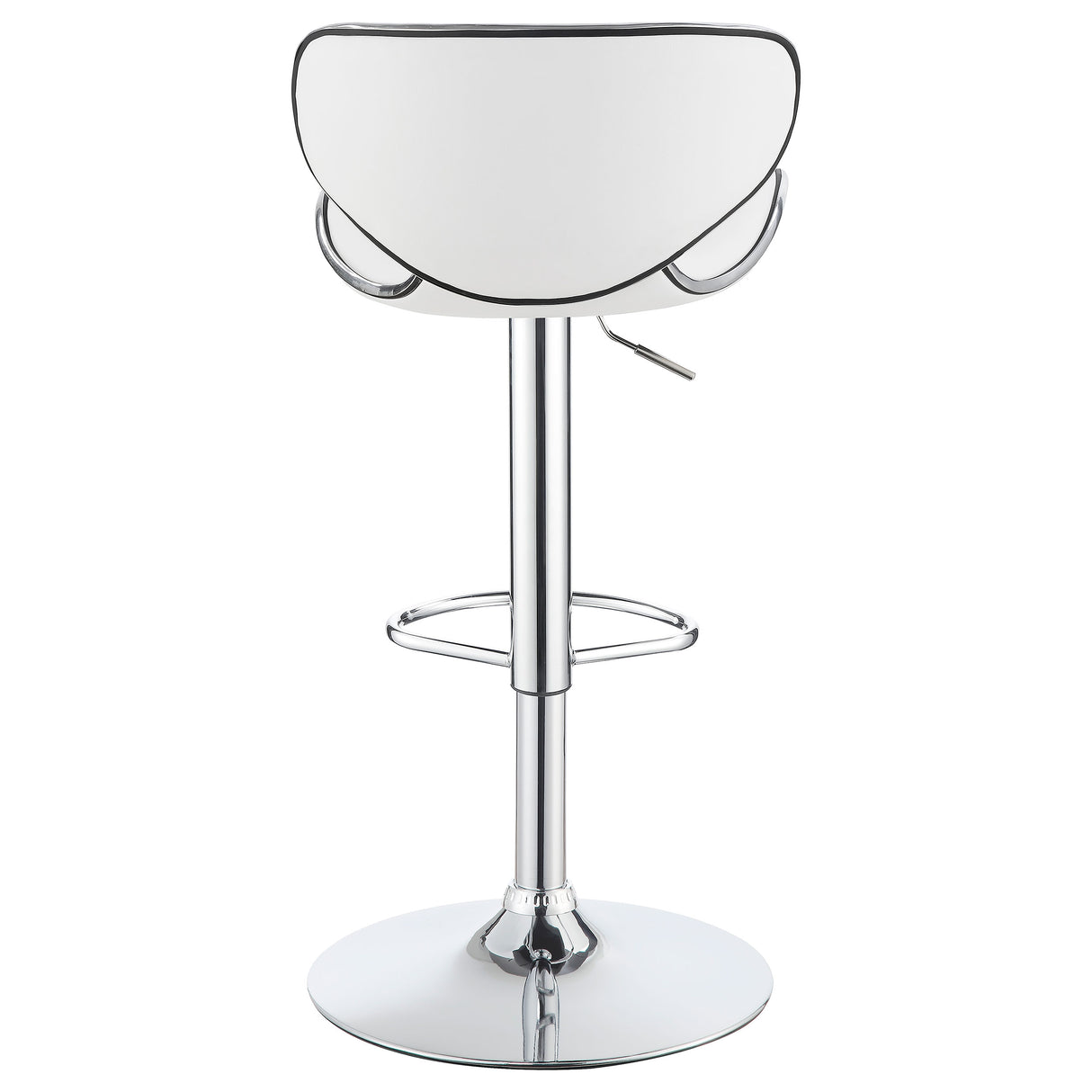 Adjustable Bar Stool - Edenton Upholstered Adjustable Height Bar Stools White and Chrome (Set of 2)