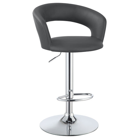 Barraza 29" Adjustable Height Bar Stool Grey and Chrome | Coaster - 120397 - Home Elegance USA - 1