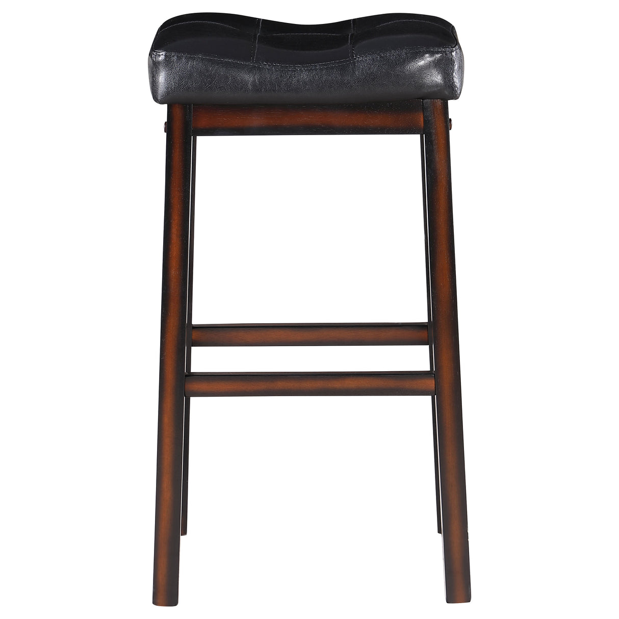 Bar Stool - Donald Upholstered Bar Stools Black and Cappuccino (Set of 2)