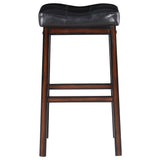 Bar Stool - Donald Upholstered Bar Stools Black and Cappuccino (Set of 2)