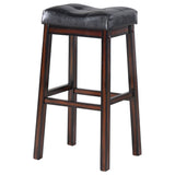 Bar Stool - Donald Upholstered Bar Stools Black and Cappuccino (Set of 2)