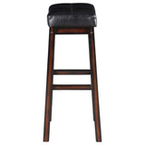 Bar Stool - Donald Upholstered Bar Stools Black and Cappuccino (Set of 2)