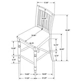 Wiley 5 - piece Square Spindle Legs Counter Height Dining Set Beige and Grey - 120576 - image - 18