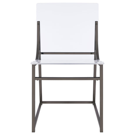 Jillian 5-piece Round Mirror Top Dining Set Black Nickel - Home Elegance USA